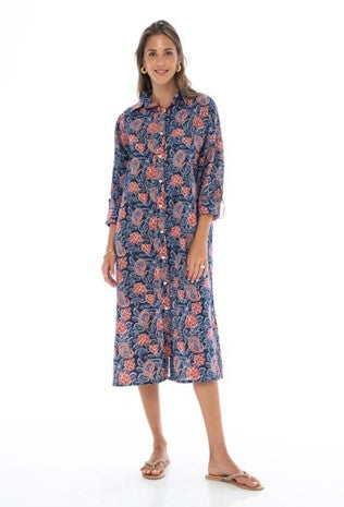 Nala Long Shirt Dress - Cotton