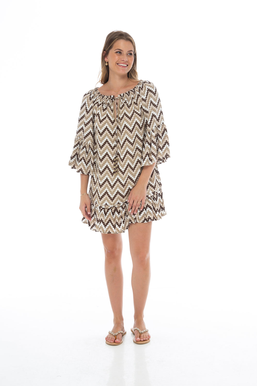 Zig Zag Tulum Short Dress