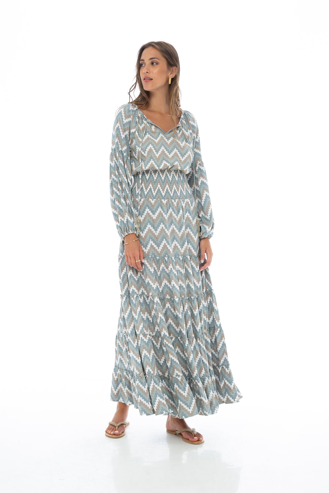 Zig Zag Montana Long Dress