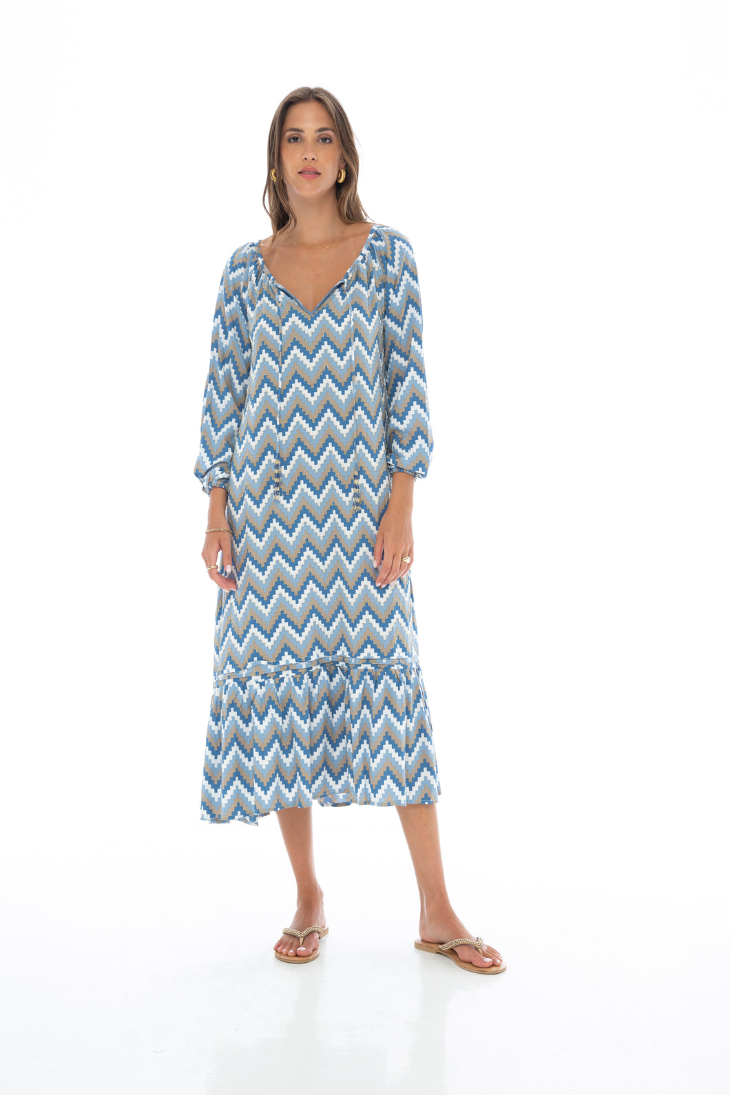 Zig Zag Bali Long Dress